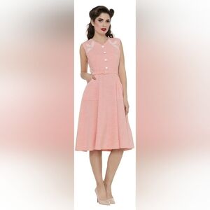 Voodoo Vixen Heather Embroidered Flare Dress, BNWT, Size L